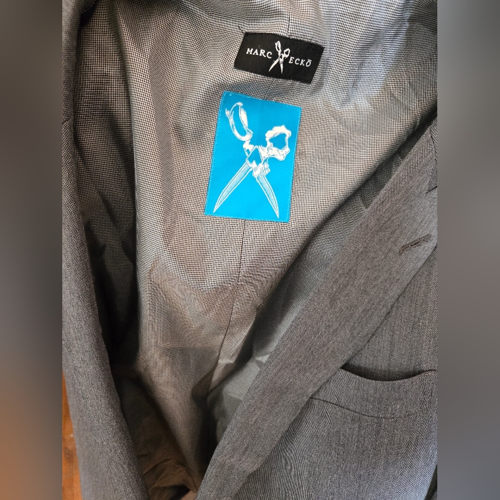 Marc Ecko Charcoal Men's Blazer - Picture 4 of 5